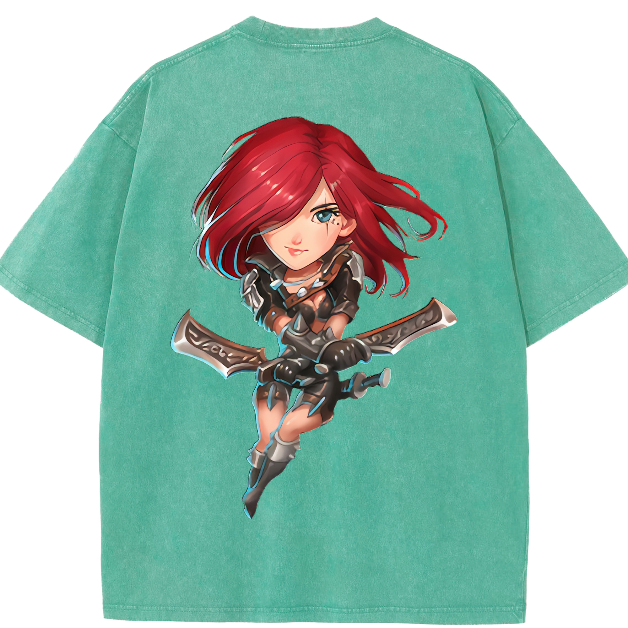 リーグ・オブ・レジェンド League of Legends LOL 綿100% ヴィンテージ風 半袖Tシャツ（背面プリント）